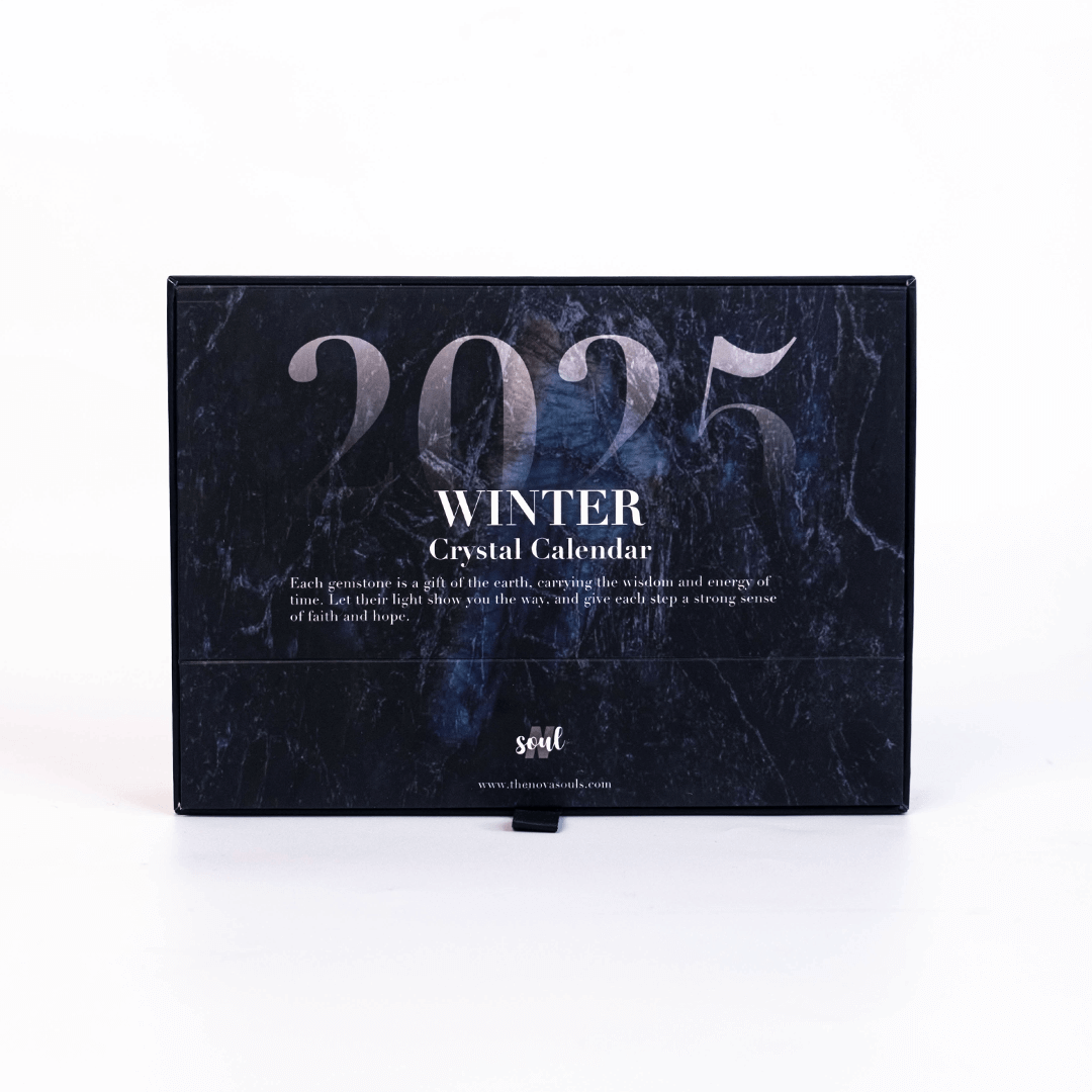 2025-2026 Winter Crystal Desk Calendar + Mini Energy Keychain Set